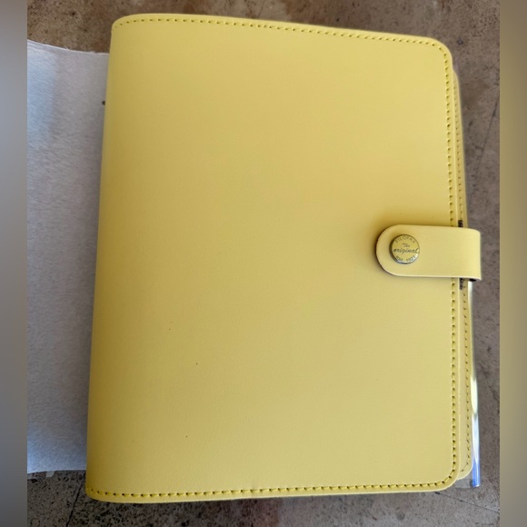filoFAX Other - NIB Filofax Original Organizer  - Size A5 In Lemon Yellow Top Grain Leather